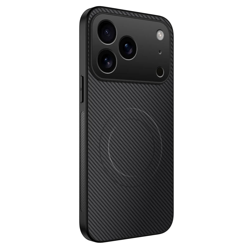 Ultra Thin Carbon Fiber Magnetic Leather Case for iPhone 17 Series