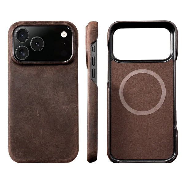 Case for iPhone 17 Series Luxury Genuine Leather