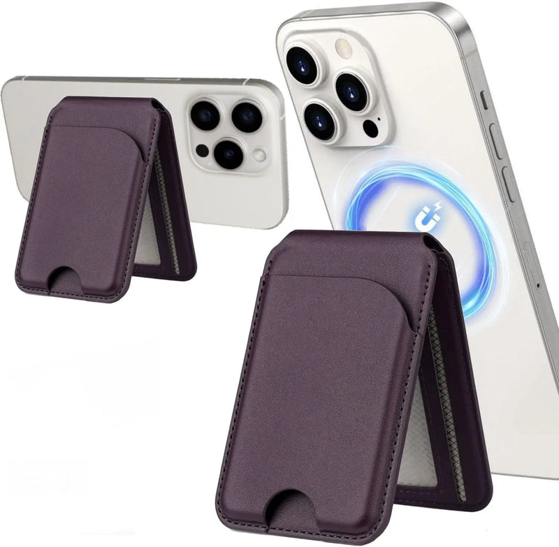 Wallet For iPhone17 16 15 14 13 12 Lightweight Leather Magnetic Card Holder