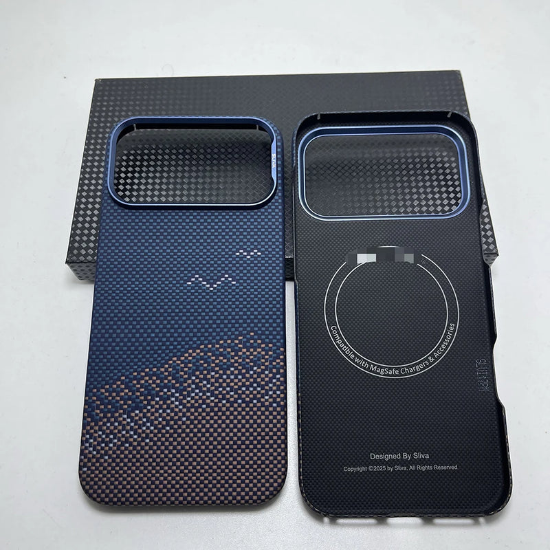 Carbon Fiber Case for Iphone 17 Series Magnetic Ultra-Thin Lightweight