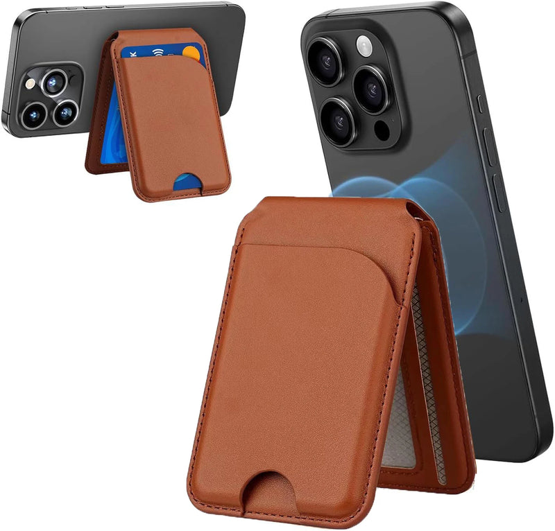 Wallet For iPhone17 16 15 14 13 12 Lightweight Leather Magnetic Card Holder