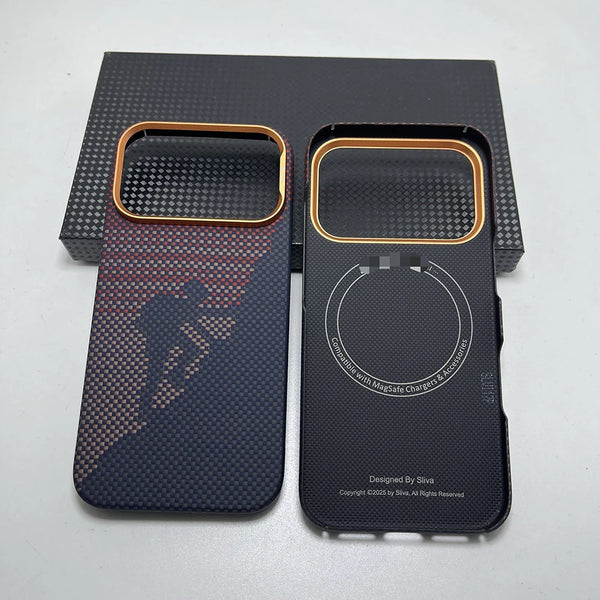 Carbon Fiber Case for Iphone 17 Series Magnetic Ultra-Thin Lightweight