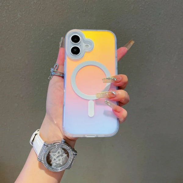 NEW For Iphone 17 Pro Max Laser Color-Changing Matte Phone Case