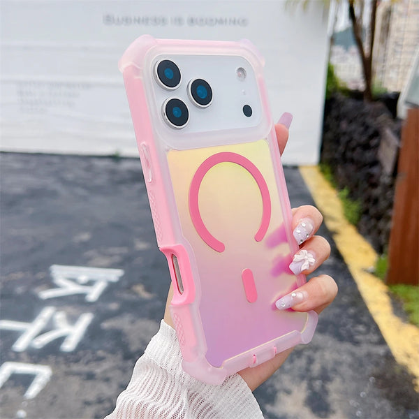 Color Change Laser Dazzling Magnetic Case for iPhone 17 Series
