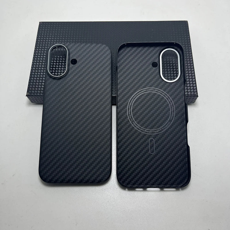 Carbon Fiber Case for Iphone 17 Series Magnetic Ultra-Thin Lightweight