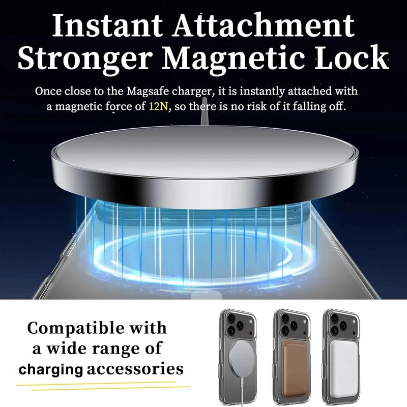 Clear Case Phone Cover Transparent Magnetic Back Bumper for iPhone 17/17promax/17pro