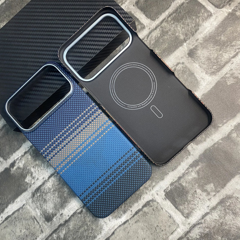 Kevlar Aramid Carbon Fiber Case For iPhone 17 Pro Max 17Pro Magnetic Ultra-Thin Phone Back Case