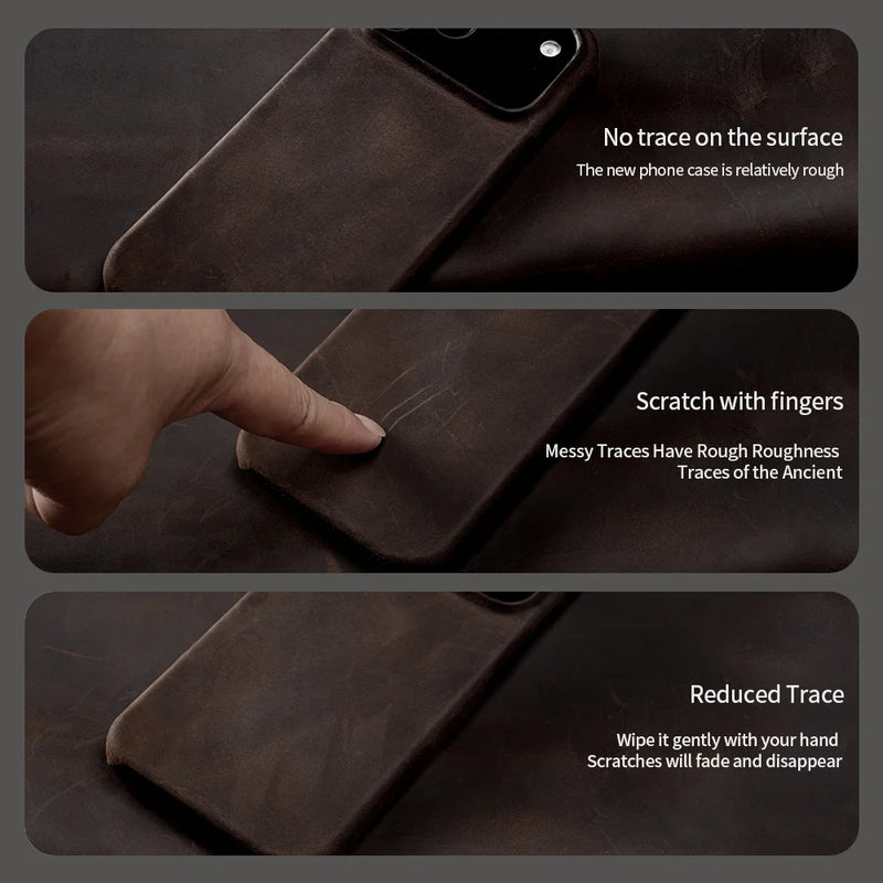 Case for iPhone 17 Series Luxury Genuine Leather