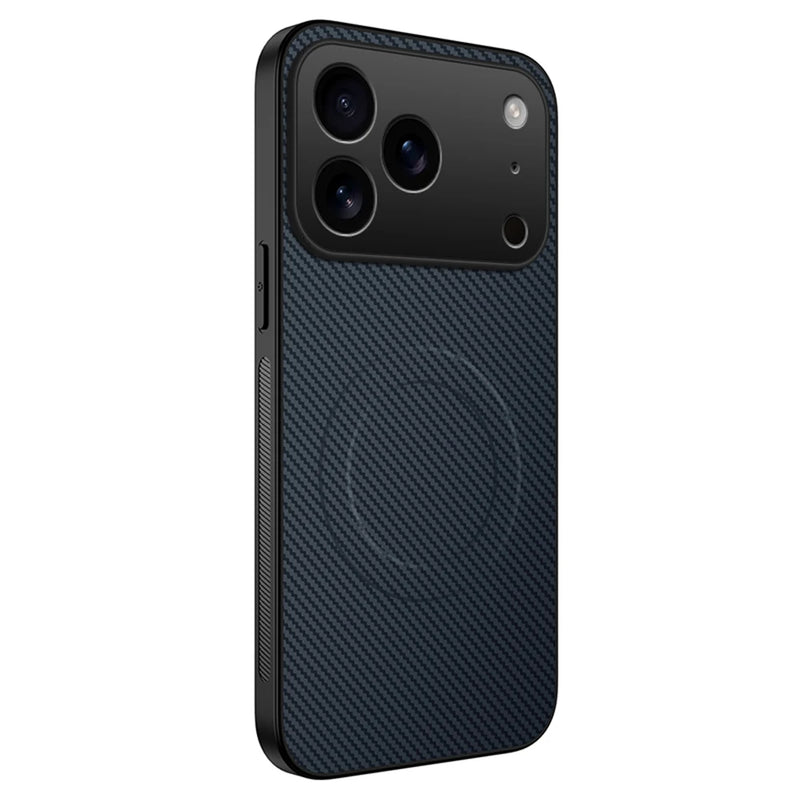 Ultra Thin Carbon Fiber Magnetic Leather Case for iPhone 17 Series
