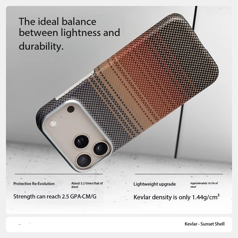 Kevlar Aramid Carbon Fiber Case For iPhone 17 Pro Max 17Pro Magnetic Ultra-Thin Phone Back Case