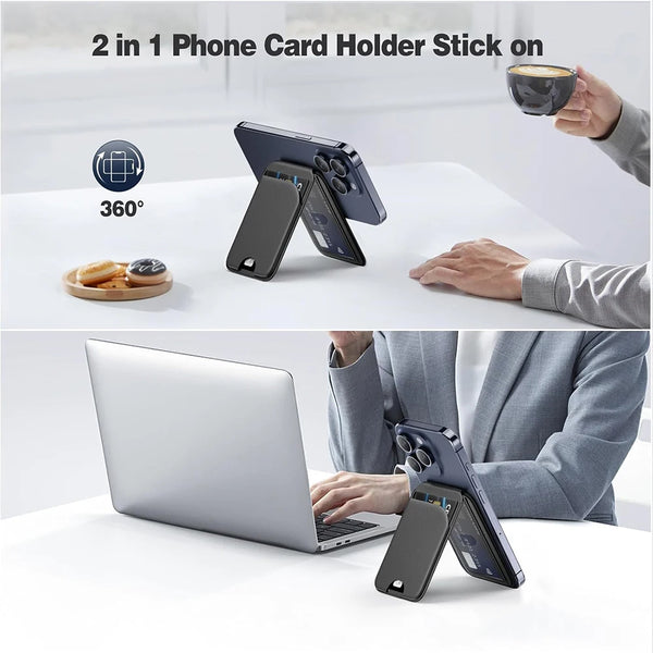 Wallet For iPhone17 16 15 14 13 12 Lightweight Leather Magnetic Card Holder