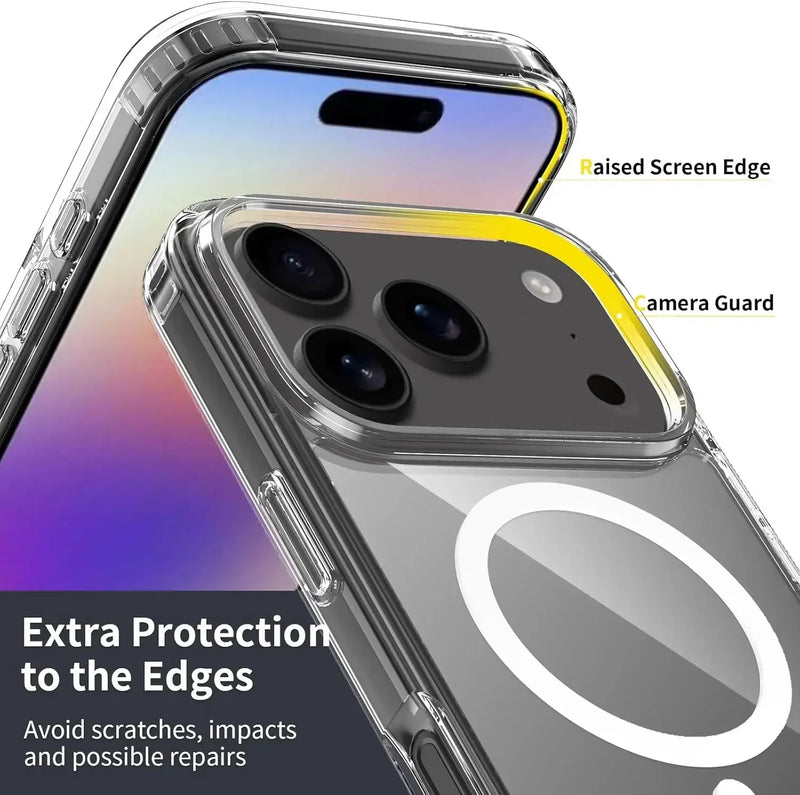 Clear Case Phone Cover Transparent Magnetic Back Bumper for iPhone 17/17promax/17pro
