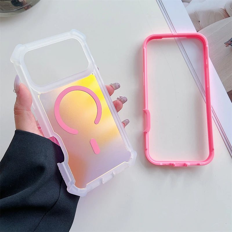 Color Change Laser Dazzling Magnetic Case for iPhone 17 Series
