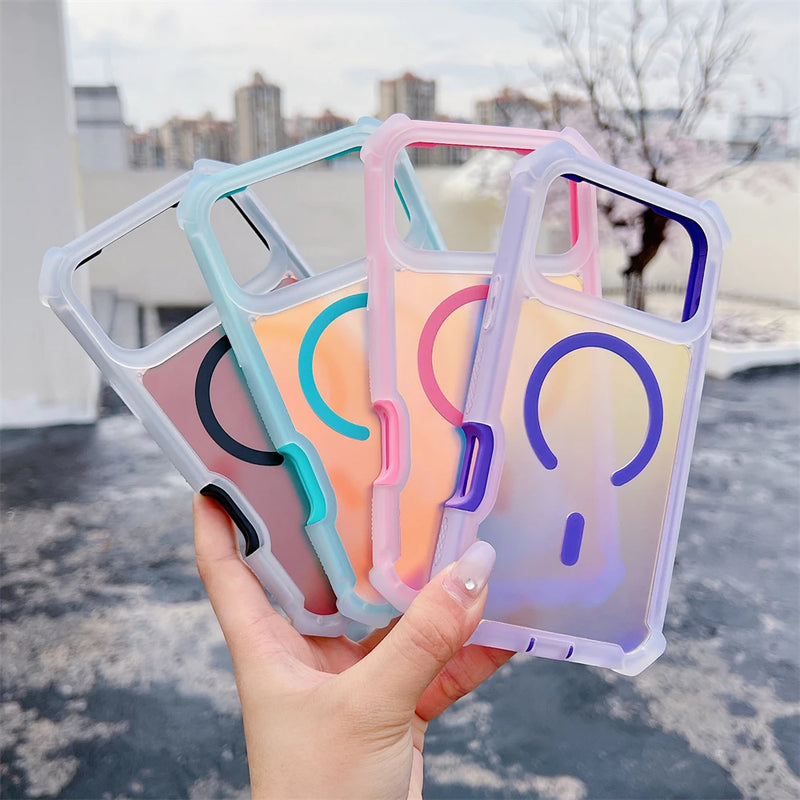 Color Change Laser Dazzling Magnetic Case for iPhone 17 Series