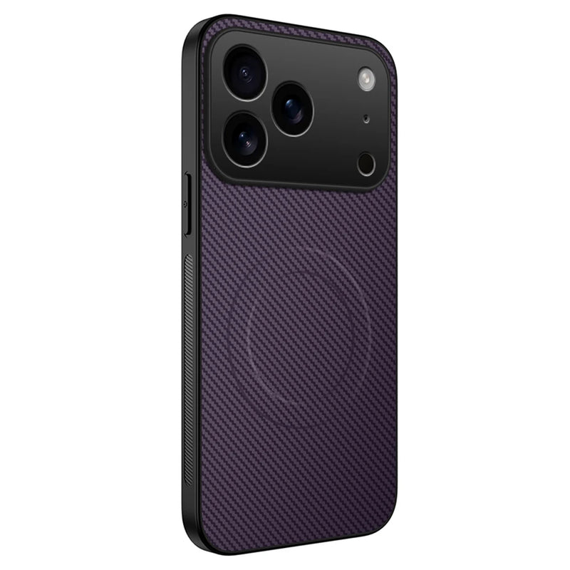 Ultra Thin Carbon Fiber Magnetic Leather Case for iPhone 17 Series